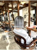 バレイヤージュ×  ホワイトシルバー