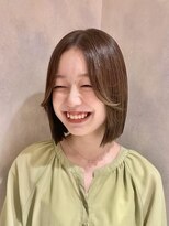 フェイス 石川町 (FACE)&nbsp;ボブ×大人ボブ×前髪なし×オリーブベージュカラー×横浜