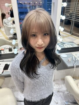 リー 梅田(Lee) Ryosuke/ブリーチ2～3回目安/ルーツカラー/ミルクティーベージュ