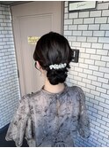 シニヨン アップスタイル 参列ヘア お呼ばれヘア 和装ヘア