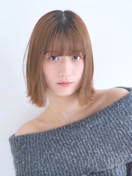 ラフィス ヘアー ティア 垂水店(La fith hair tear) 【La fith】ケアブリーチ×切りっぱなしボブ×重めバング