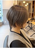 ボブ/ショートボブ/ハイライト/30代/40代/大人女性/白髪ぼかし