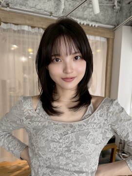 トレンチ(TRENCH) レイヤーミディ×暗髪　　　　　TRENCH