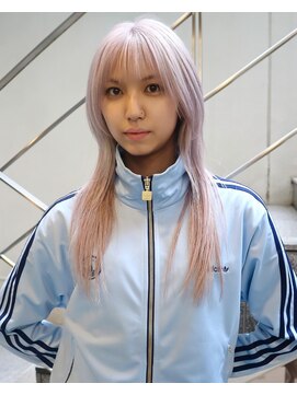 レコ(LECO) ホワイトラベンダーハイトーンカラーウルフカット