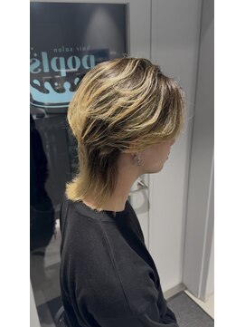 ポプルス(popls) メンズウルフ/センターパートウルフ/毛流れウルフ