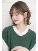 アンディー(&dy)&nbsp;外ハネミディアムボブ/イヤリングカラー/髪質改善トリートメント