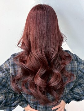 アイティー バイ アルバム 浦和店(IT by ALBUM) 顔周りレイヤーピンクベージュロング韓国ヘア_ba587961