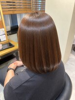 ヘアリゾート粋 トゥジュ 池袋東口店(tujuh) ミディアムボブ/透明感/オレンジブラウン