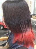 ナチュラルレイヤーカット、グラデーションカラー
