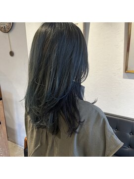 アルマヘアー(Alma hair by murasaki) ◎インナーブラック×ブルーグレー◎