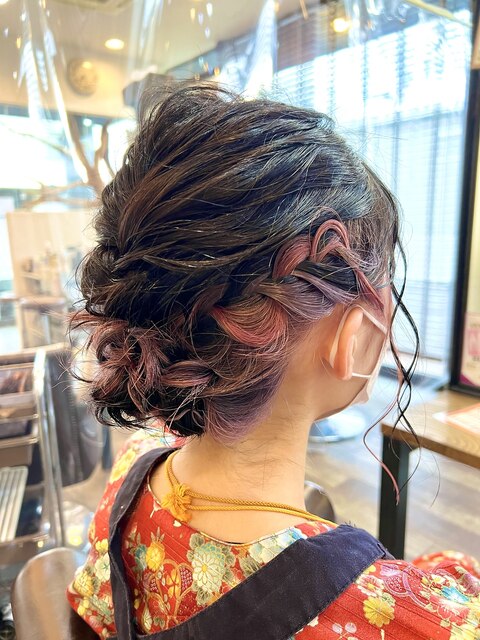 お祭りヘアセット