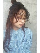 パッセージ ダブリュー 八幡山(hair make passage .w)&nbsp;顔まわりレイヤー/小顔カット/パーマ風スタイリング