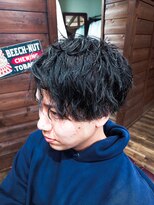 ラボーテイサミヘアーイースト(La.beaut'e ISAMI HAIR EAST) ウルフマッシュパーマハイライト〈理容室〉東浦和メンズ