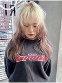 【RITZY】blonde × Brown roots color