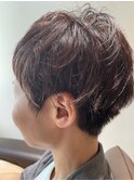 直毛も動きが出る　ショートヘア