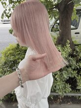  ピンクページュとっても人気です♪[栄/名駅/ブリーチ/ダブルカラー/ハイトーン/インナーカラー/髪質改善]