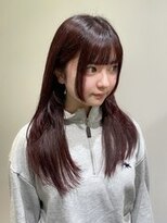 サロンモゴオオツカ(SALON MOGO OTSUKA)&nbsp;【レイヤーカット×姫カット×ワインレッドカラー 】小顔効果◎