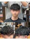 波巻きパーマ