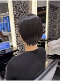 【藤岡】後頭部ふんわりショート/艶×タイトバランス