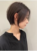 ハイライトバレイヤージュダブルカラーショートカット30代40代