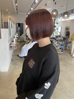 シェル 津山の手店(shel)&nbsp;◎大人可愛い小顔ボブ×暗めカラーで透明感美人