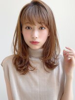 トゥーナ 表参道(tona)&nbsp;ミディアムレイヤー、外ハネボブ、グレージュ☆