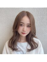 ラメール イオン能代店(La Melu) ミルクティーベージュの大人抜け感ミディ