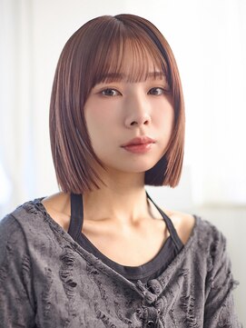 アッシュ 二俣川北口店(Ash) 20代30代40代/ナチュラルブラウンカラー/韓国風タッセルボブ