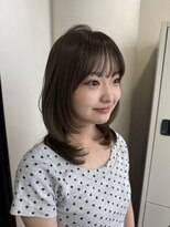 エイチ(H)&nbsp;ブリーチなしカラー丸みショートタッセルボブ浴衣前下がりボブ