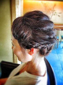 サロン(SALON) French braid roll style(color & set)