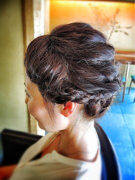 サロン(SALON) French braid roll style(color & set)