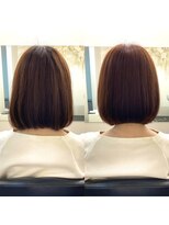 イレス 札幌駅前(IRESU)&nbsp;レッドブラウン×前下がりボブ