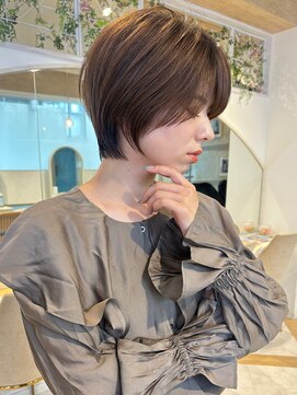 ロンド ストラーダ 心斎橋(Lond strada) ショート×ハイライト白髪ぼかし×マチルダボブ[心斎橋]