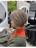 ミルクティーショート ハイトーンショート 