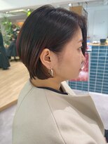 オーシャン(Ocean)&nbsp;[OCEAN Hair&Life藤原純]前下がりショーボブ/暖色艶感upカラー☆