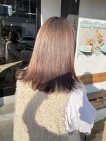 チャプター 問屋町(chapter)&nbsp;ケアブリーチラベンダーグレージュカラー切りっぱなしミディアム