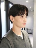 デジタルパーマレイヤーカット顔周り前髪ショートボブ/千葉
