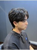 ビジネスツーブロックショートウルフ ナチュラルセンターパート