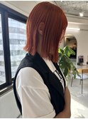 ハイトーンオレンジカラー　心斎橋美容室