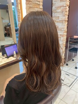 髪質改善/顔周りレイヤーカット/グレージュ[千葉/千葉駅]