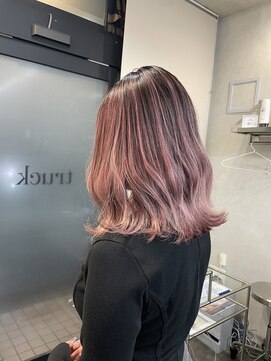 ピンクバレイヤージュ/ピンクカラー