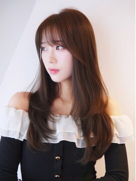 アルバム 新宿(ALBUM SHINJUKU) 顔周りレイヤーロング前髪カット韓国ヘア_F31209