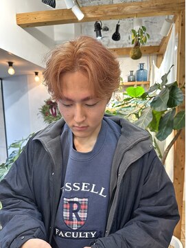 ミモザワークス(Mimosa Works) 1ブリーチでピンクベージュ