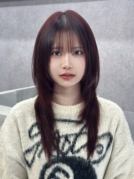 SSAW ボルドー＋ハッシュカット