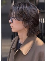 ケアシンサイバシ(CARE shinsaibashi)&nbsp;大人に似合う色気。メンズボブウルフ×無造作ニュアンスパーマ