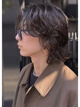 ケアシンサイバシ(CARE shinsaibashi)&nbsp;大人に似合う色気。メンズボブウルフ×無造作ニュアンスパーマ