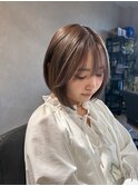 ブラウンカラー ボブ 福井美容室