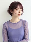 大人可愛い20代30代40代小顔ひし形ショートボブ前下がり