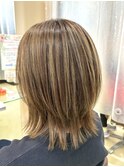 ブリーチ　ハイライト　白髪ぼかしカラー