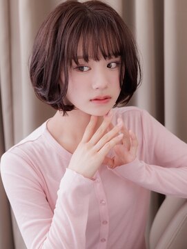 カバーヘア ブリス 北浦和(COVER HAIR bliss) 黒髪ダークアッシュ大人ショートヘア立体感丸みボブ20代30代Z